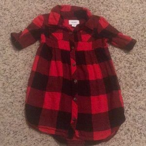 Plaid red and black old navy toddler dress.